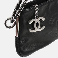 Pre Owned Chanel CC Black Calfskin Handbag