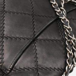 Pre Owned Chanel Ultra Stitch Black Calfskin Shoulder Bag