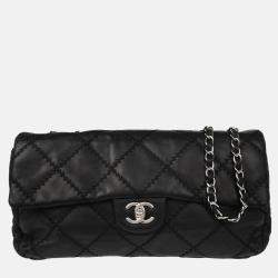 Pre Owned Chanel Ultra Stitch Black Calfskin Shoulder Bag
