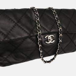 Pre Owned Chanel Ultra Stitch Black Calfskin Shoulder Bag
