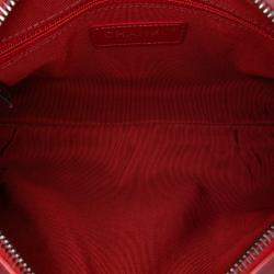 Pre Owned Chanel 20s Bowling Red Calfskin Leather Shoulder Bag