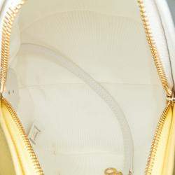 Pre Owned Chanel Coco Beach Ball Yellow Calfskin Leather Crossbody Bag