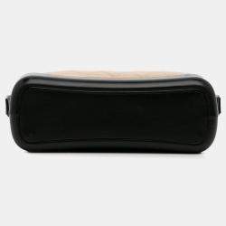 Pre Owned Chanel Gabrielle Medium Bicolor Lambskin Leather Crossbody Bag