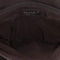 Pre Owned Chanel Quilted Two Tone Flap Red Lambskin and Grosgrain Leather Shoulder Bag