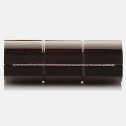 Pre Owned Chanel Choco Bar Lucite Perspex Black Handbag