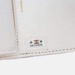 Pre Owned Chanel Book Card Holder Chain Quilted Black Lambskin Shoulder Bag