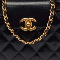 Pre Owned حقيبة شانيل كيلي نانو جلد مبطن أسود تسوق