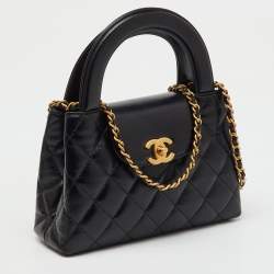 Pre Owned حقيبة شانيل كيلي نانو جلد مبطن أسود تسوق