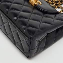 Pre Owned حقيبة شانيل كيلي نانو جلد مبطن أسود تسوق