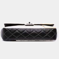 Pre Owned Chanel Jumbo Classic Tricolor Lambskin Colorblock Double Flap