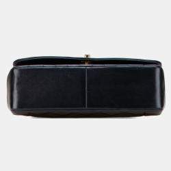 Pre Owned Chanel Black Medium Lambskin Diana Flap Blag