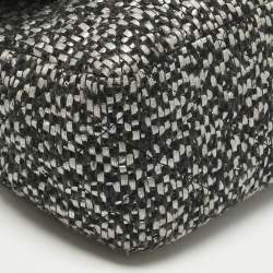 مملوكة مسبقًا Chanel Black/Grey Quilted Tweed Jumbo Classic Double Flap Bag