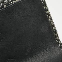 مملوكة مسبقًا Chanel Black/Grey Quilted Tweed Jumbo Classic Double Flap Bag