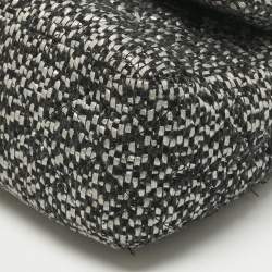 مملوكة مسبقًا Chanel Black/Grey Quilted Tweed Jumbo Classic Double Flap Bag