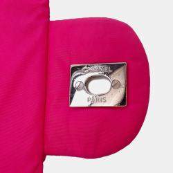 Pre Owned Chanel Pink Jumbo Quilted Nylon Soft Shell Flap