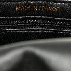 Pre Owned Chanel Black Medium Quilted Lambskin Double Sided Flap
