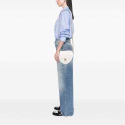 Pre Owned Chanel White Lambskin CC in Love Heart Crossbody