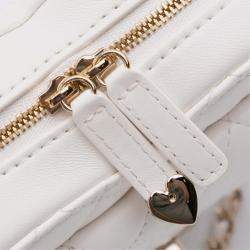 Pre Owned Chanel White Lambskin CC in Love Heart Crossbody