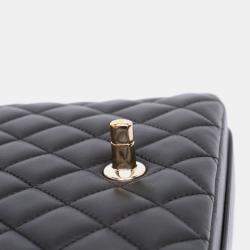 Pre Owned Chanel Black Quilted Calfskin Bolero de Chanel Flap
