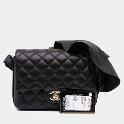 Pre Owned Chanel Black Quilted Calfskin Bolero de Chanel Flap