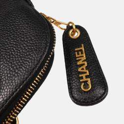 Pre Owned Chanel Black Calfskin Shoulder Bag