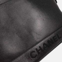Pre Owned Chanel Black Calfskin Shoulder Bag