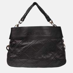 Pre Owned Chanel Black Calfskin Handbag