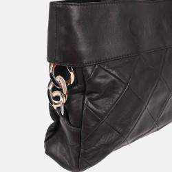 Pre Owned Chanel Black Calfskin Handbag