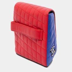 Pre Owned Chanel Red Quilted Lambskin Fresh Air Clutch