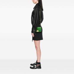 Pre Owned Chanel Green Mini Jersey Chic With Me Flap
