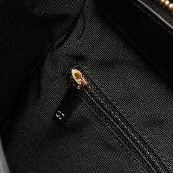 Pre Owned Chanel Black CC Chocolate Bar Lambskin Tote