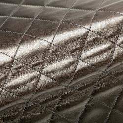 Pre Owned Chanel Black CC Quilted Lambskin Full Single Flap