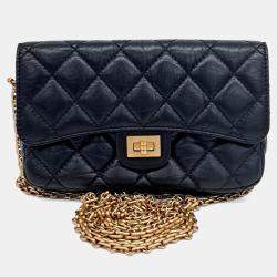 Pre Owned 2.55 Vintage Double Phone Horn Crossbody Bag