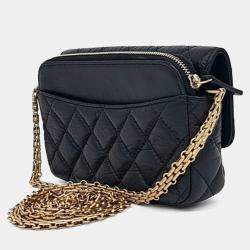 Pre Owned 2.55 Vintage Double Phone Horn Crossbody Bag