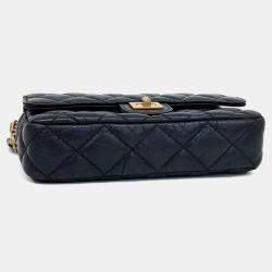 Pre Owned 2.55 Vintage Double Phone Horn Crossbody Bag