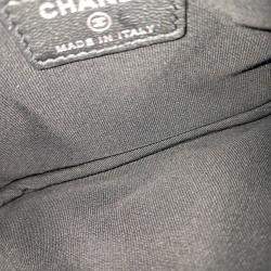 مملوكة مسبقًا حافظة شانيل صغيرة جلد أسود