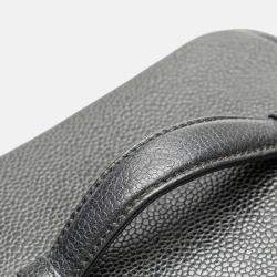 Pre Owned Chanel Black CC Caviar Vanity Case