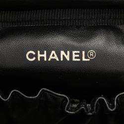 Pre Owned Chanel Black CC Caviar Vanity Case