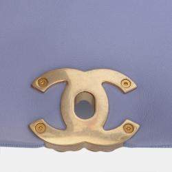 Pre Owned Chanel Blue Jersey 19 Flap Belt Bag