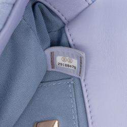 Pre Owned Chanel Blue Jersey 19 Flap Belt Bag