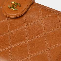 Pre Owned Chanel Brown Lambskin Bicolore Wallet