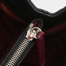 Pre Owned Chanel Black Calfskin Patent Leather Chain Tote Handbag