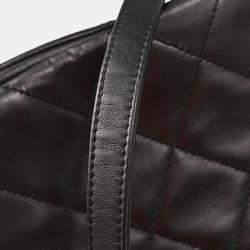 Pre Owned Chanel Black Calfskin Patent Leather Chain Tote Handbag