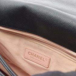Pre Owned Chanel Black Medium Caviar Paris Cuba Thread Around Flap