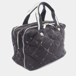 مملوكة مسبقًا Chanel Old Travel Line Black Nylon Handbag