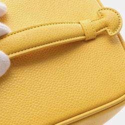 Pre Owned Chanel Yellow Leather CC Classic Vanity Bag