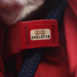 Pre Owned Chanel Gabrielle De Chanel Small Blue Calfskin Hobo Bag