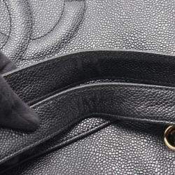 Pre Owned Chanel Jumbo Black Calfskin Chain Shoulder Bag