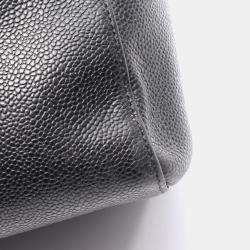 Pre Owned Chanel Jumbo Black Calfskin Chain Shoulder Bag