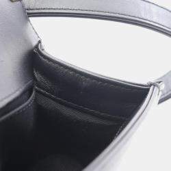 Pre Owned Chanel Boy Small Black Leather Fabric Shoulder Bag
